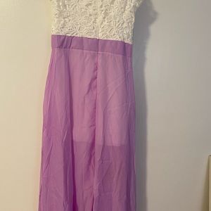 Lilac & White gown